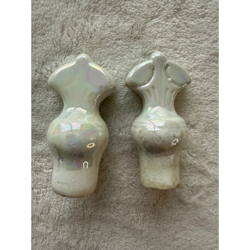 Vintage Porcelain Finial Wine Cork Stoppers L'abbe Francois Liqueur Bottle White